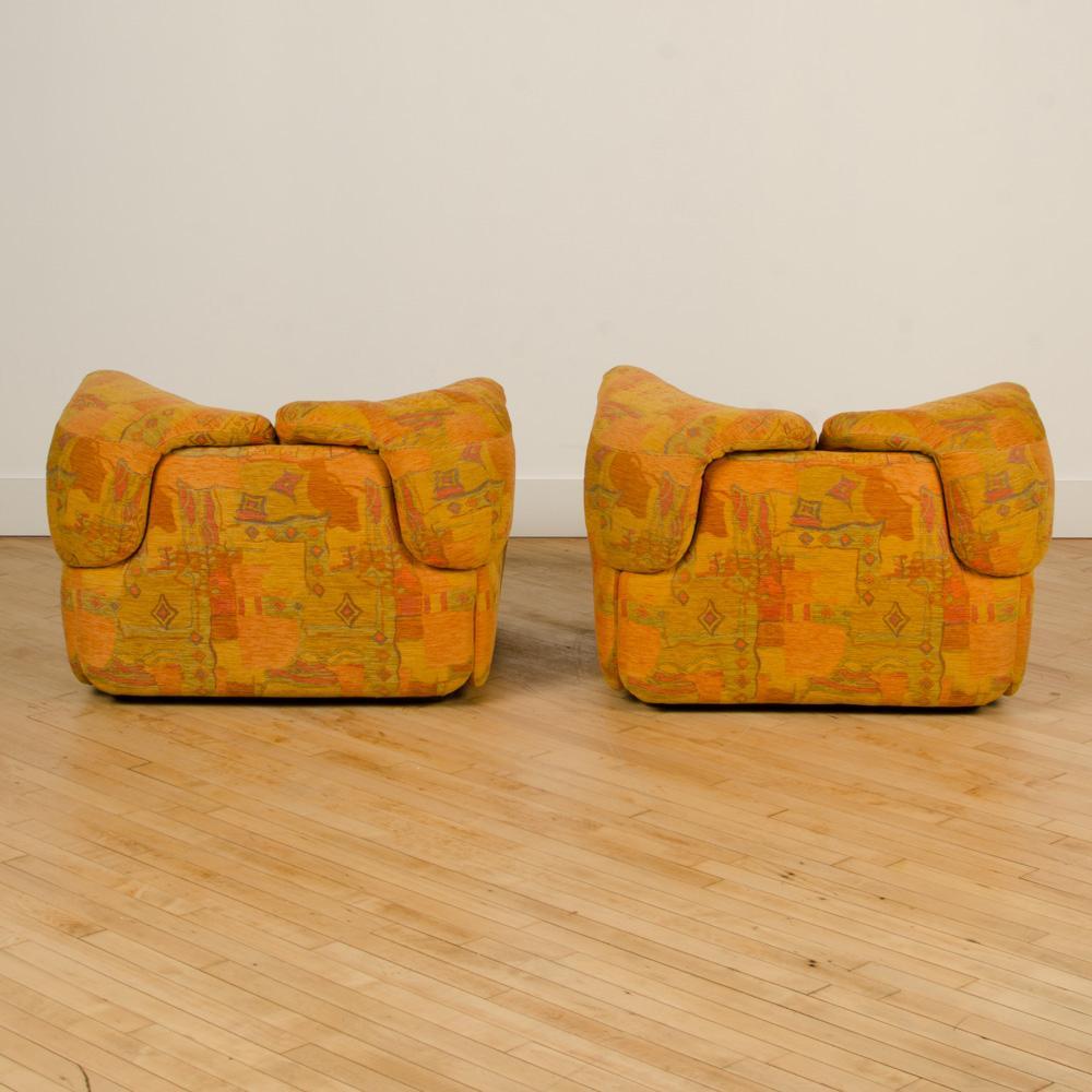 Pareja de sillones de Alberto Rosselli para Saporiti, Italia, S. 1970. Italiano