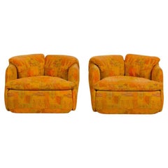 A pair of armchairs by Alberto Rosselli for Saporiti, Italy, C. 1970s.