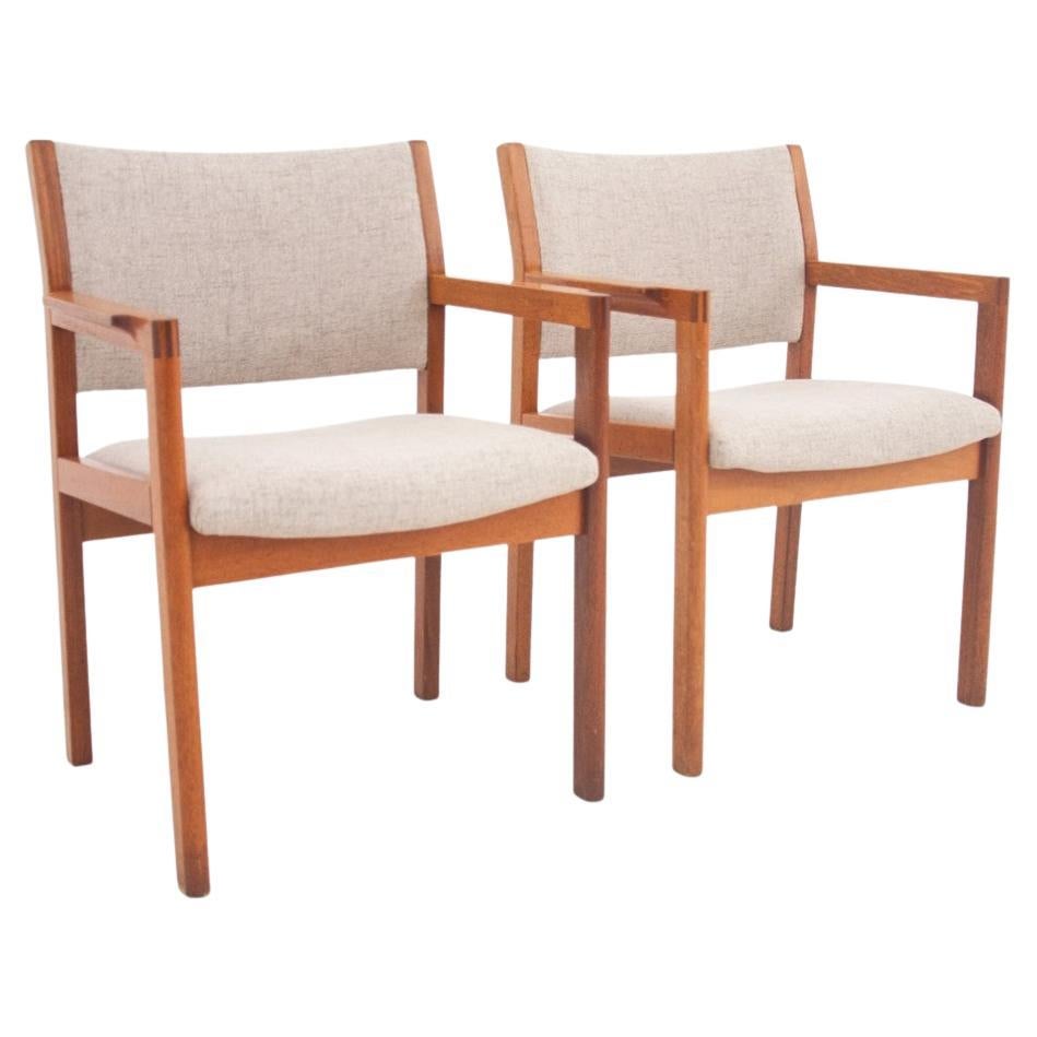 A pair of armchairs, Denmark, 1960s.