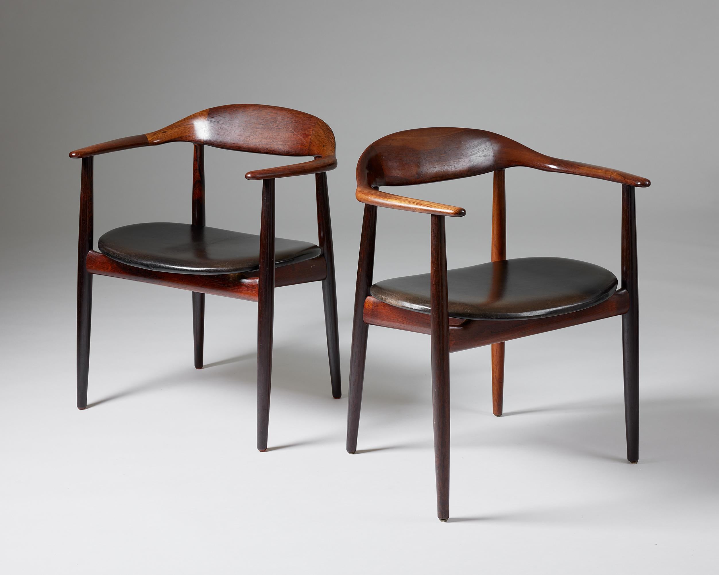 Mid-Century Modern Pair of Armchairs Designed by Kurt Östervig for Brande Möbelindustri For Sale