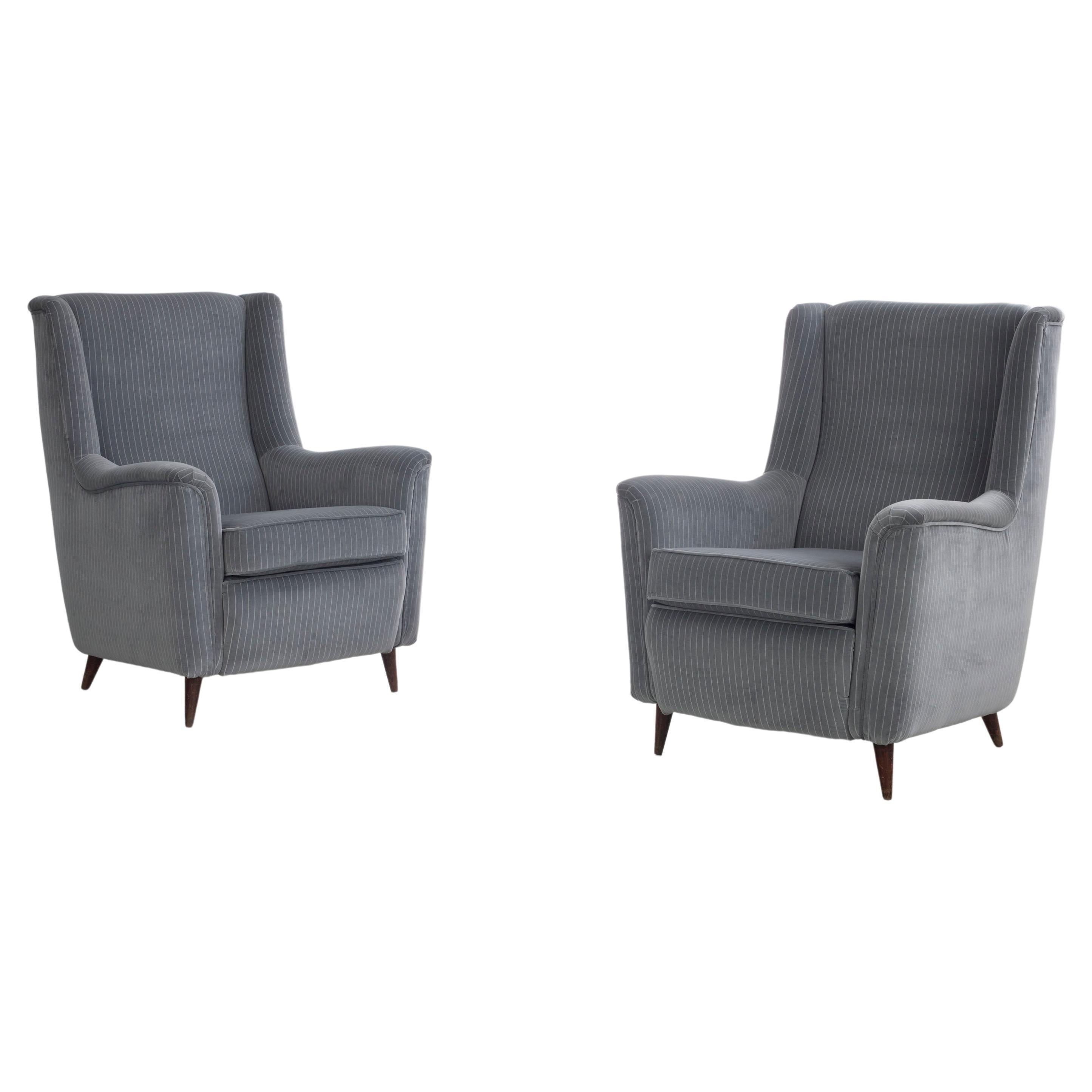 Pair of Ico Parisi Armchairs, Ariberto Colombo, Italy 1951 For Sale