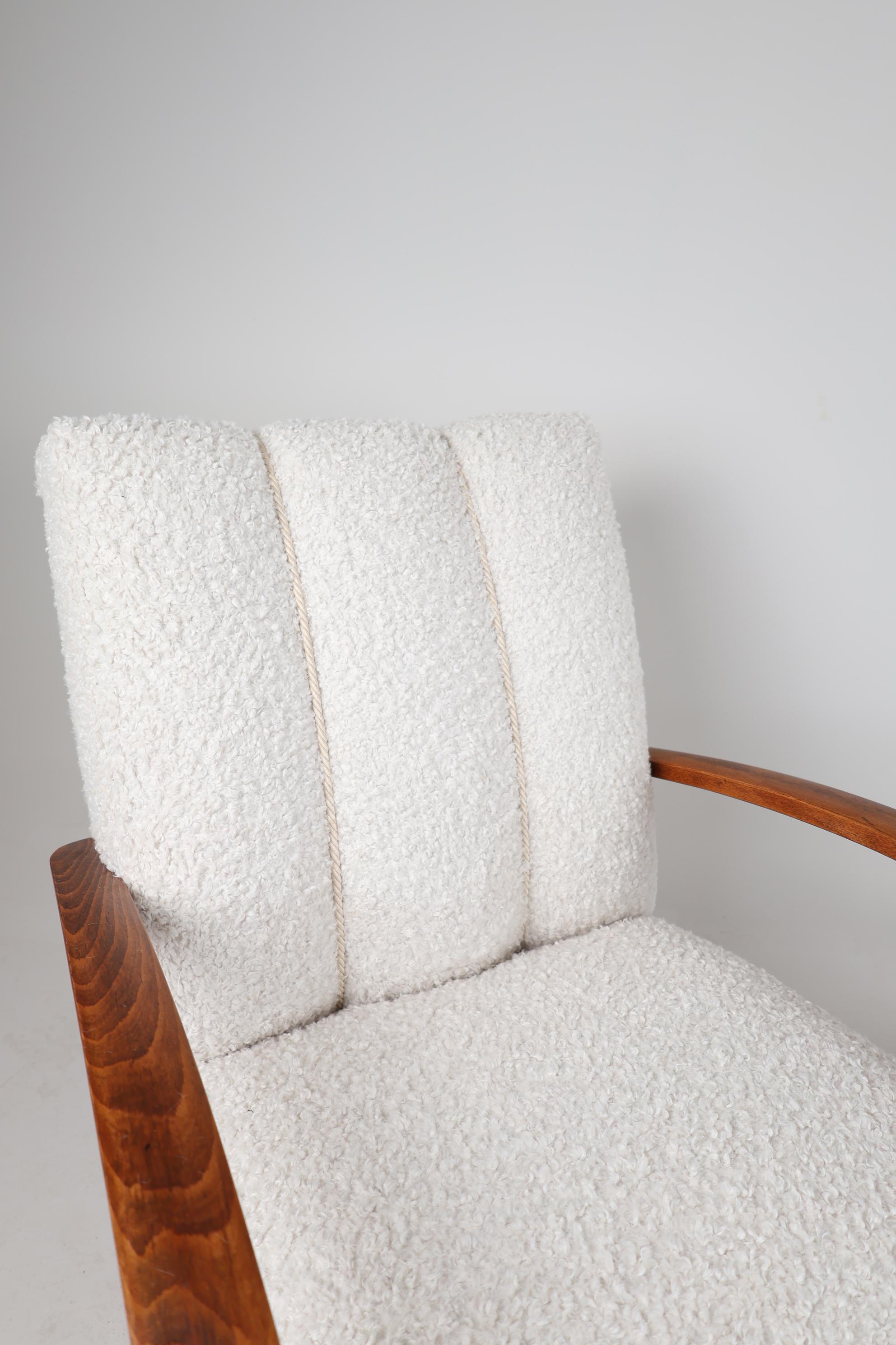 A pair of Armchairs H-410 by Jindrich Halabala from the 1950s 3