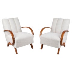 A pair of Armchairs H-410 by Jindrich Halabala from the 1950s