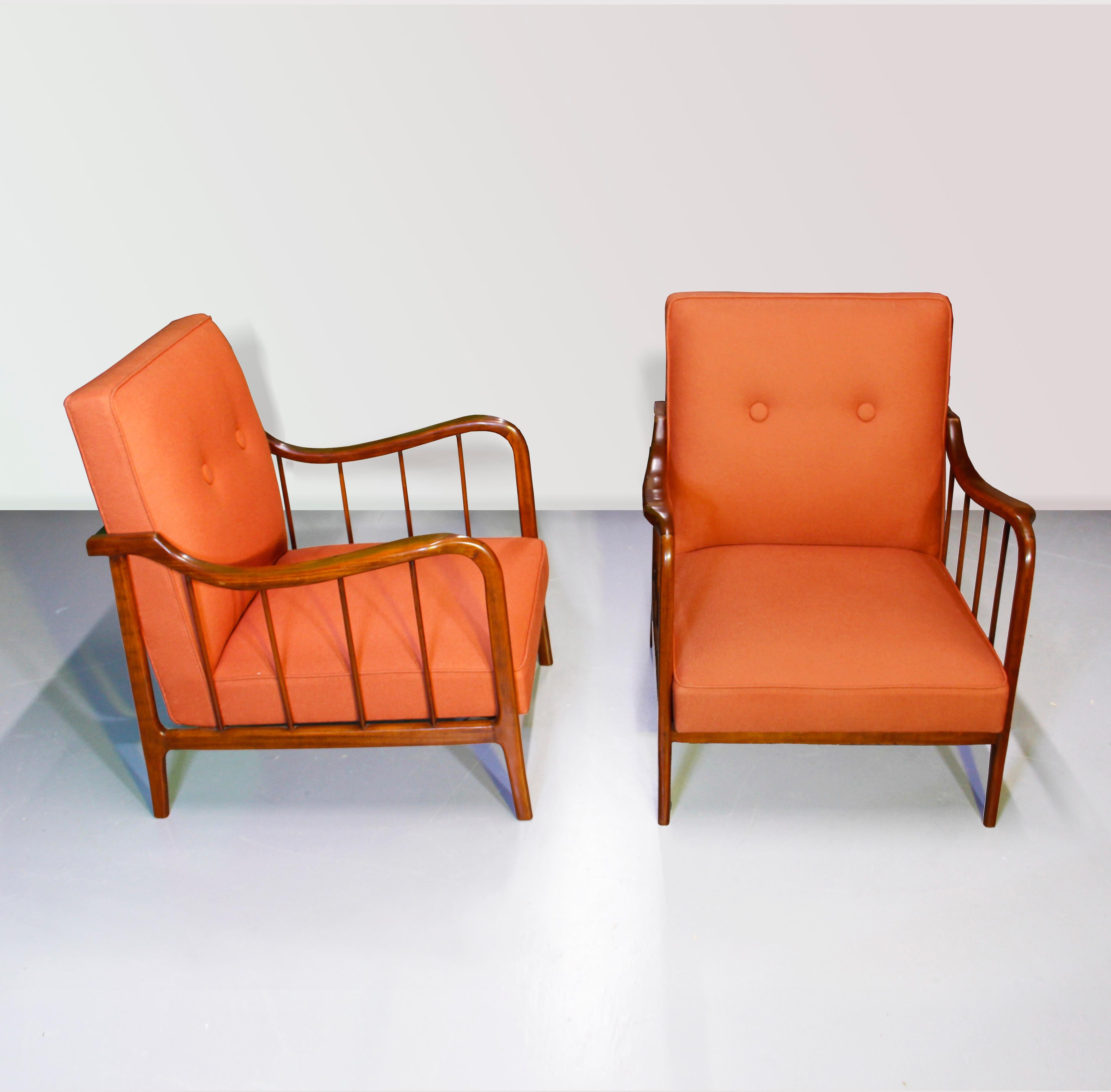 Pair of Armchairs by Rino Levi, Brazil, 1950s In Excellent Condition In Whitstable, GB