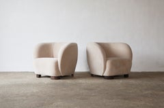 A Pair of Armchairs in Pure Alpaca Upholstery