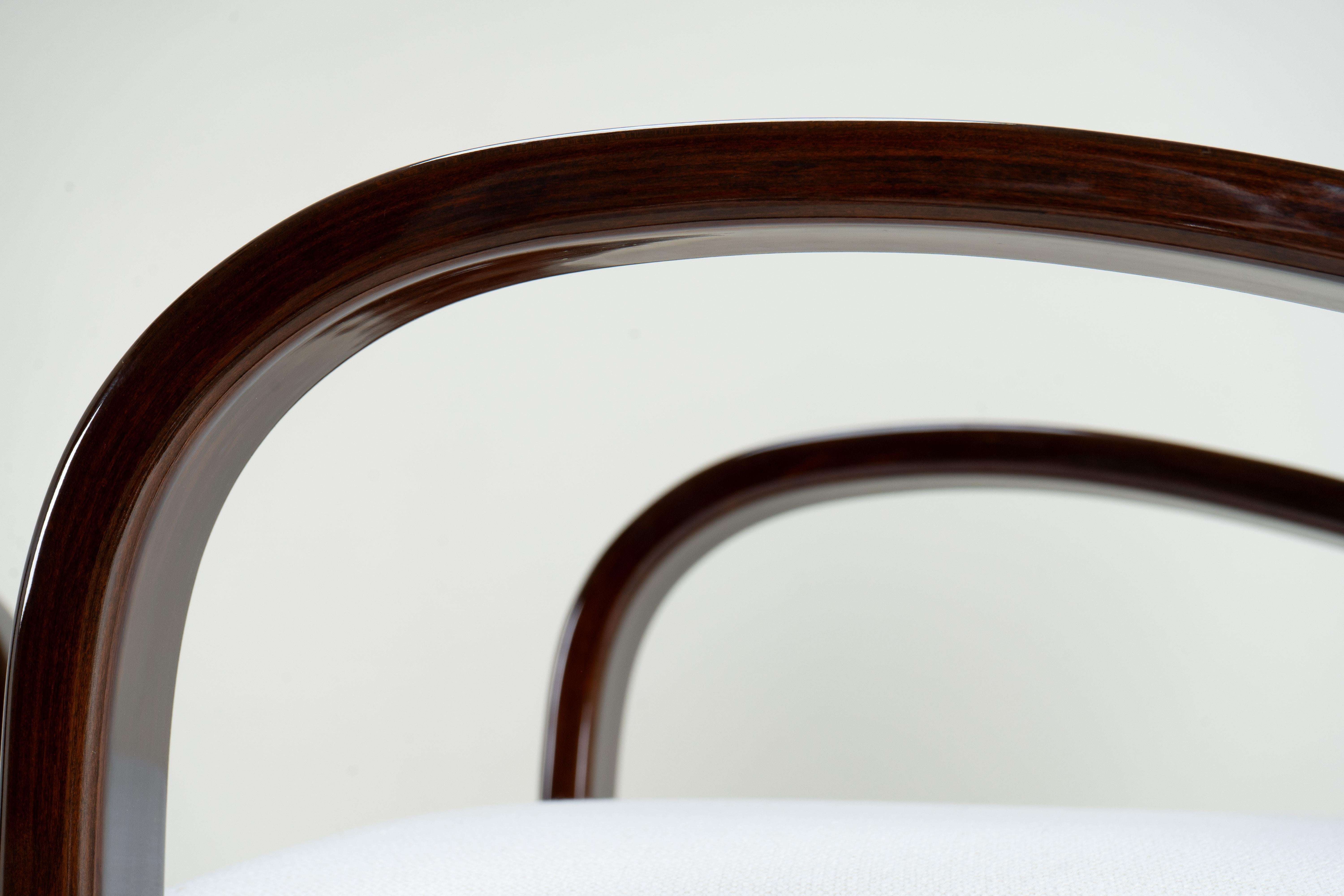 Contemporary A Pair of Armchairs in the style of Halabala For Sale