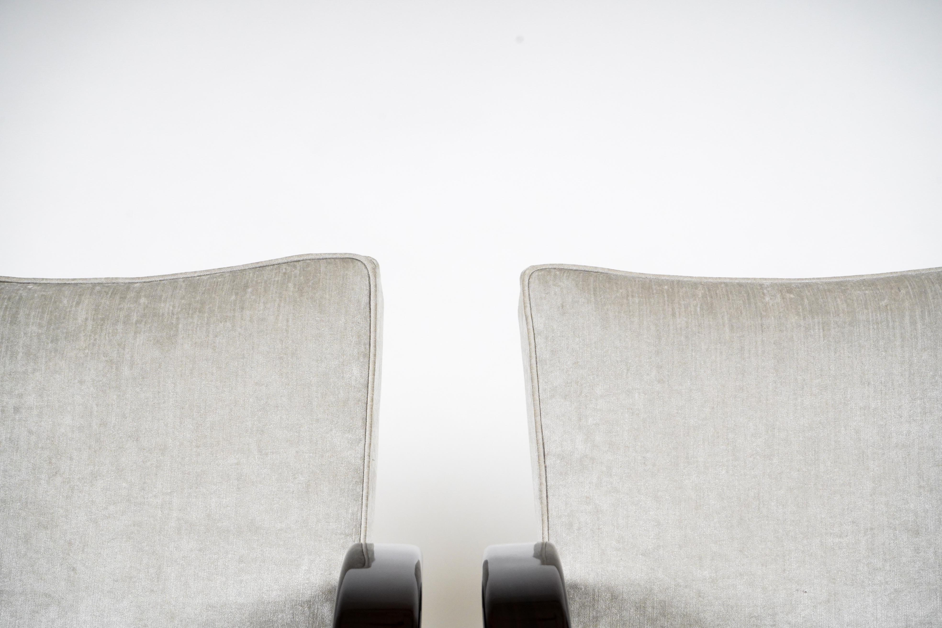 Beech Pair of Armchairs in the Style of Halabala
