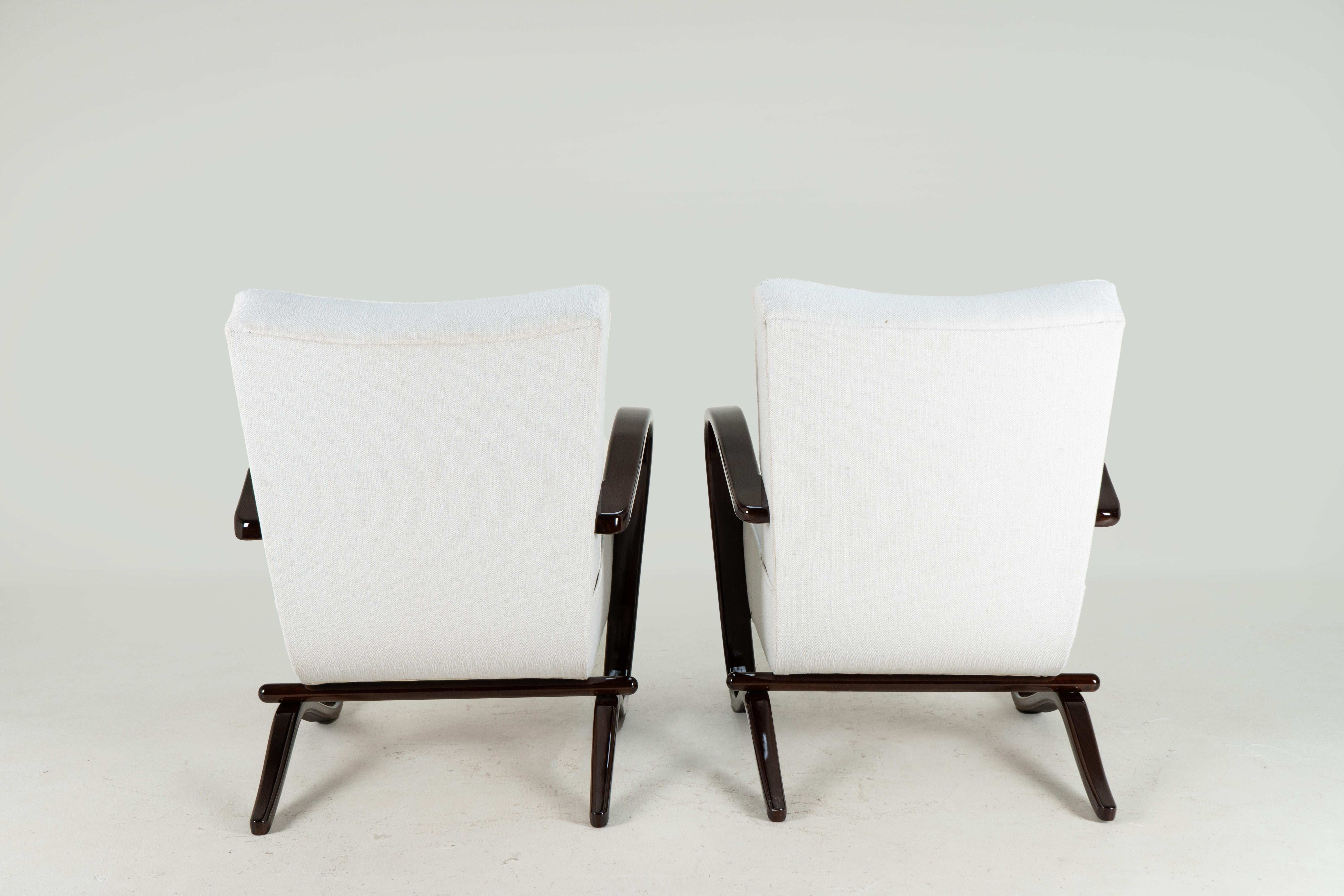 A Pair of Armchairs in the style of Halabala For Sale 3
