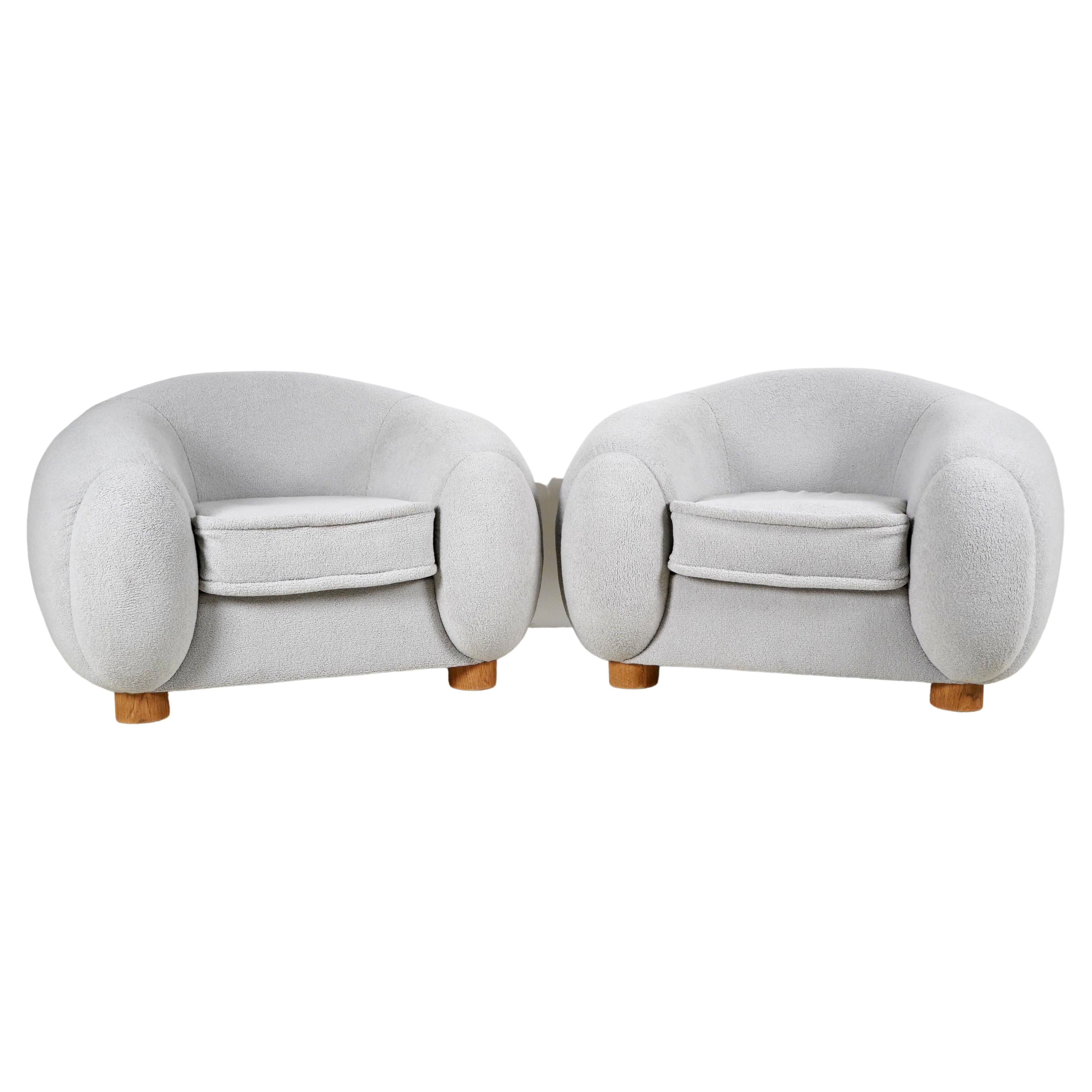 Pair of Armchairs in the Style of Jean Royere