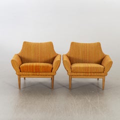 Johannes Andersen 2 armchairs "Hollywood"  a pair for AB Trensums,  Denmark 1960