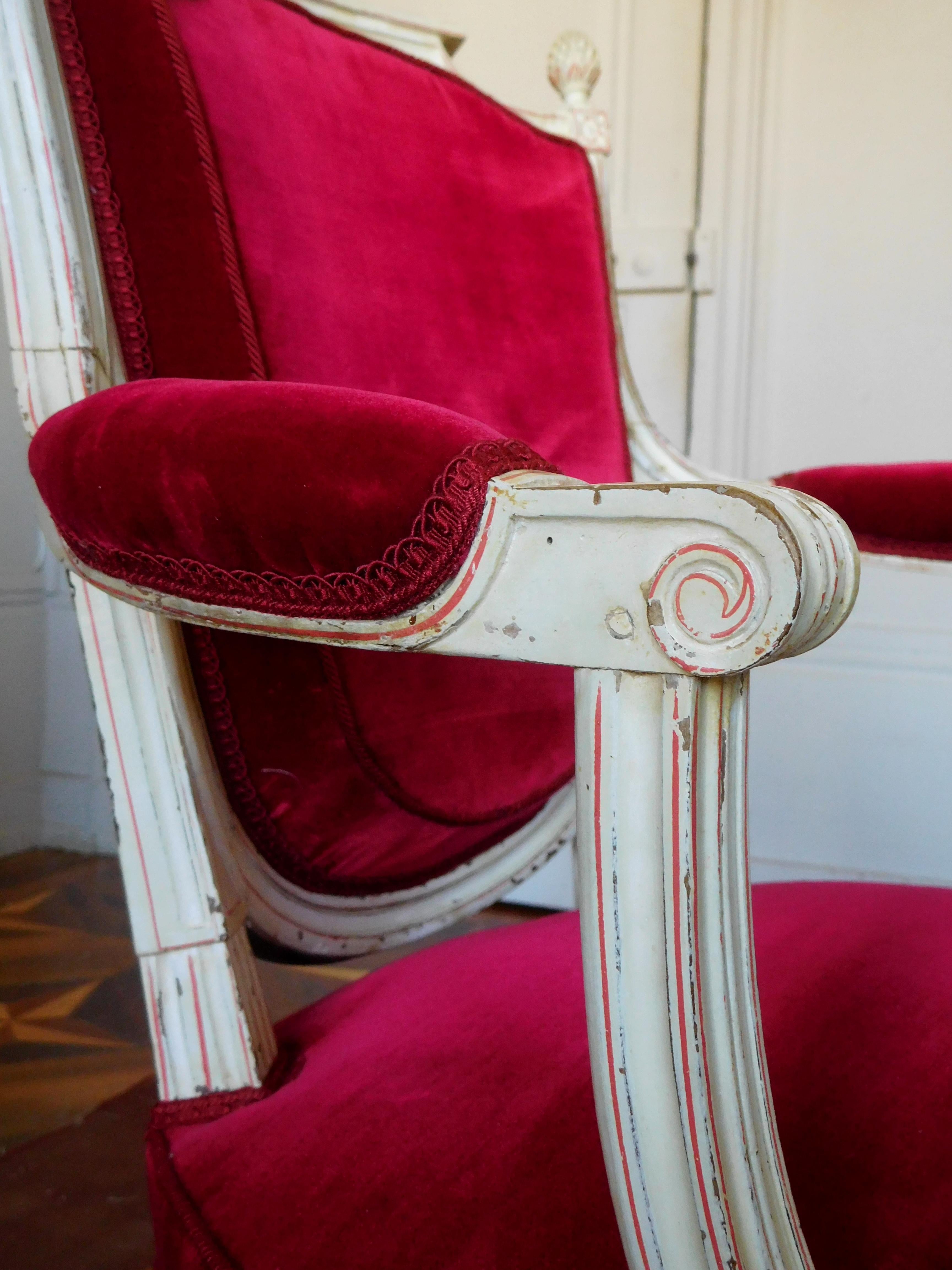 Un par de sillones - época Luis XVI - firmados Roussens en venta 4