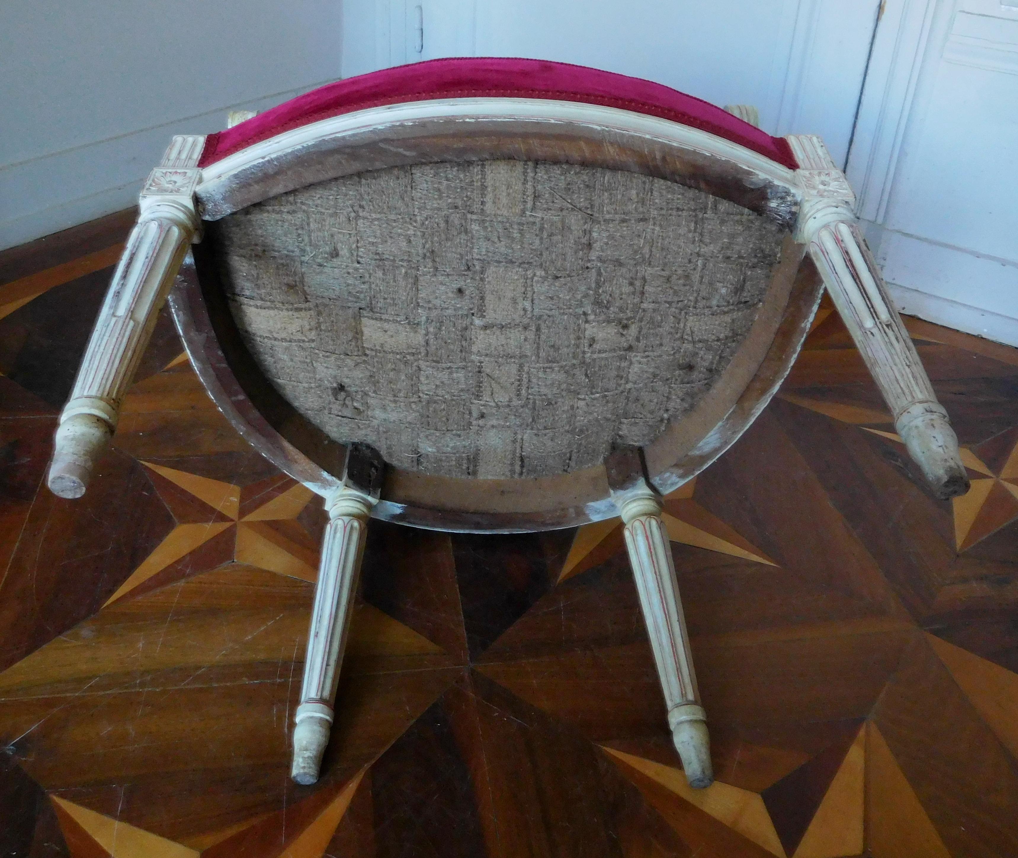 Un par de sillones - época Luis XVI - firmados Roussens en venta 7