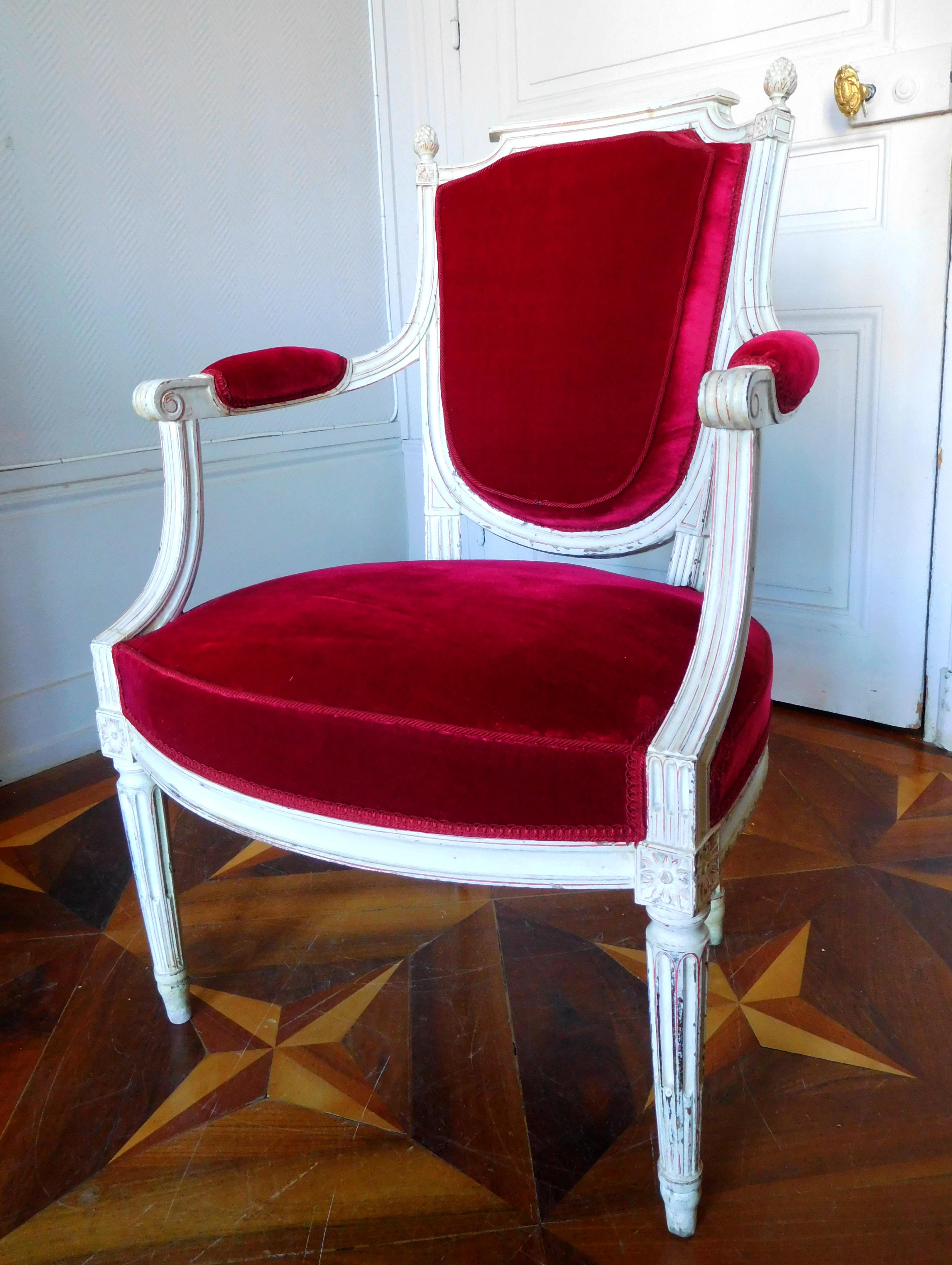 Un par de sillones - época Luis XVI - firmados Roussens Francés en venta