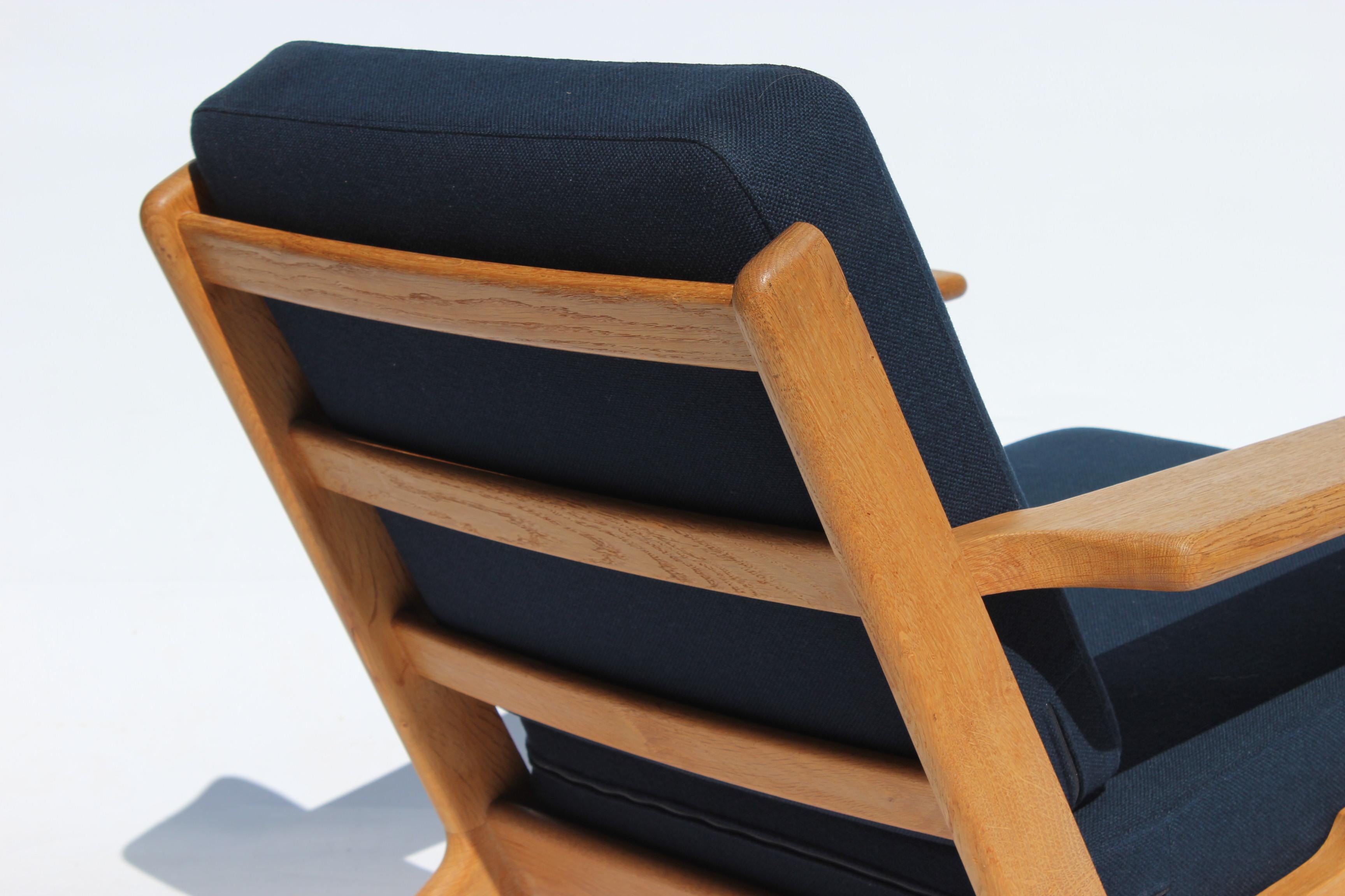 Wool Pair of Armchairs, Model GE290, by Hans J. Wegner and GETAMA