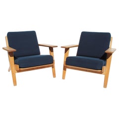 Vintage Pair of Armchairs, Model GE290, by Hans J. Wegner and GETAMA