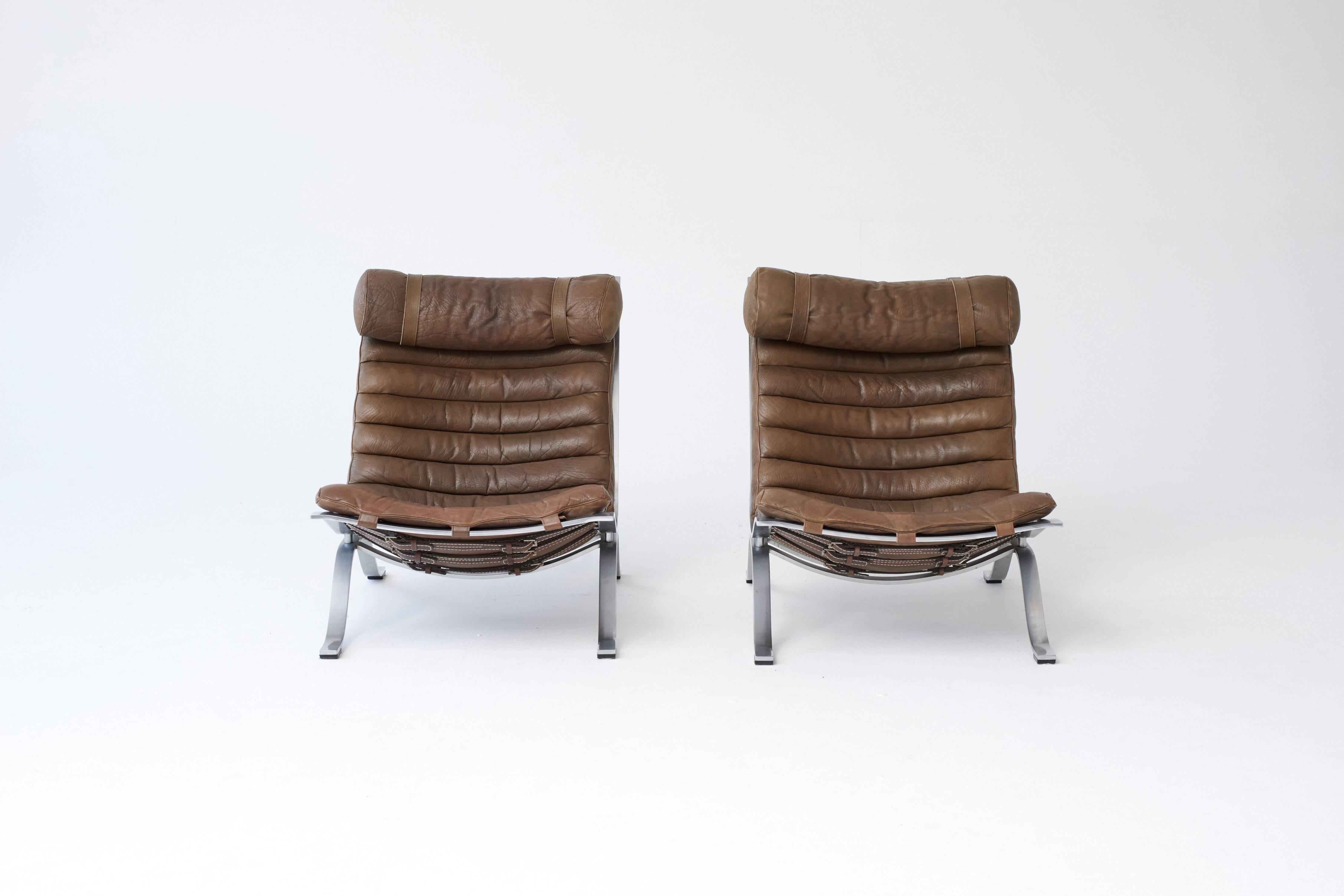 20th Century Pair of Arne Norell Ari Chairs, Norell Mobler, Sweden, 1970s