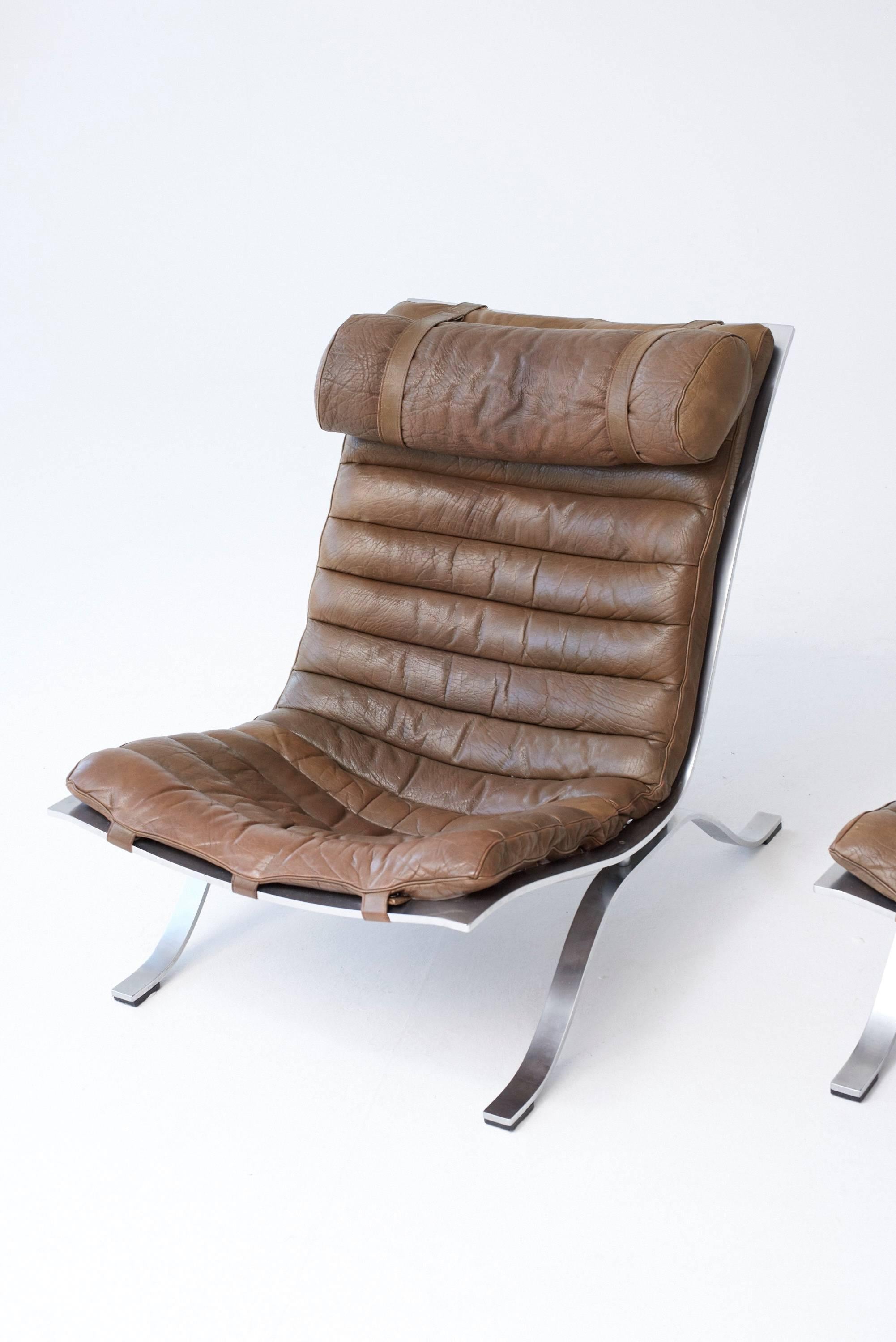 Pair of Arne Norell Ari Chairs, Norell Mobler, Sweden, 1970s 1