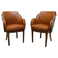 Pair of Art Deco Arm Chairs by Harry & Lou Epstein