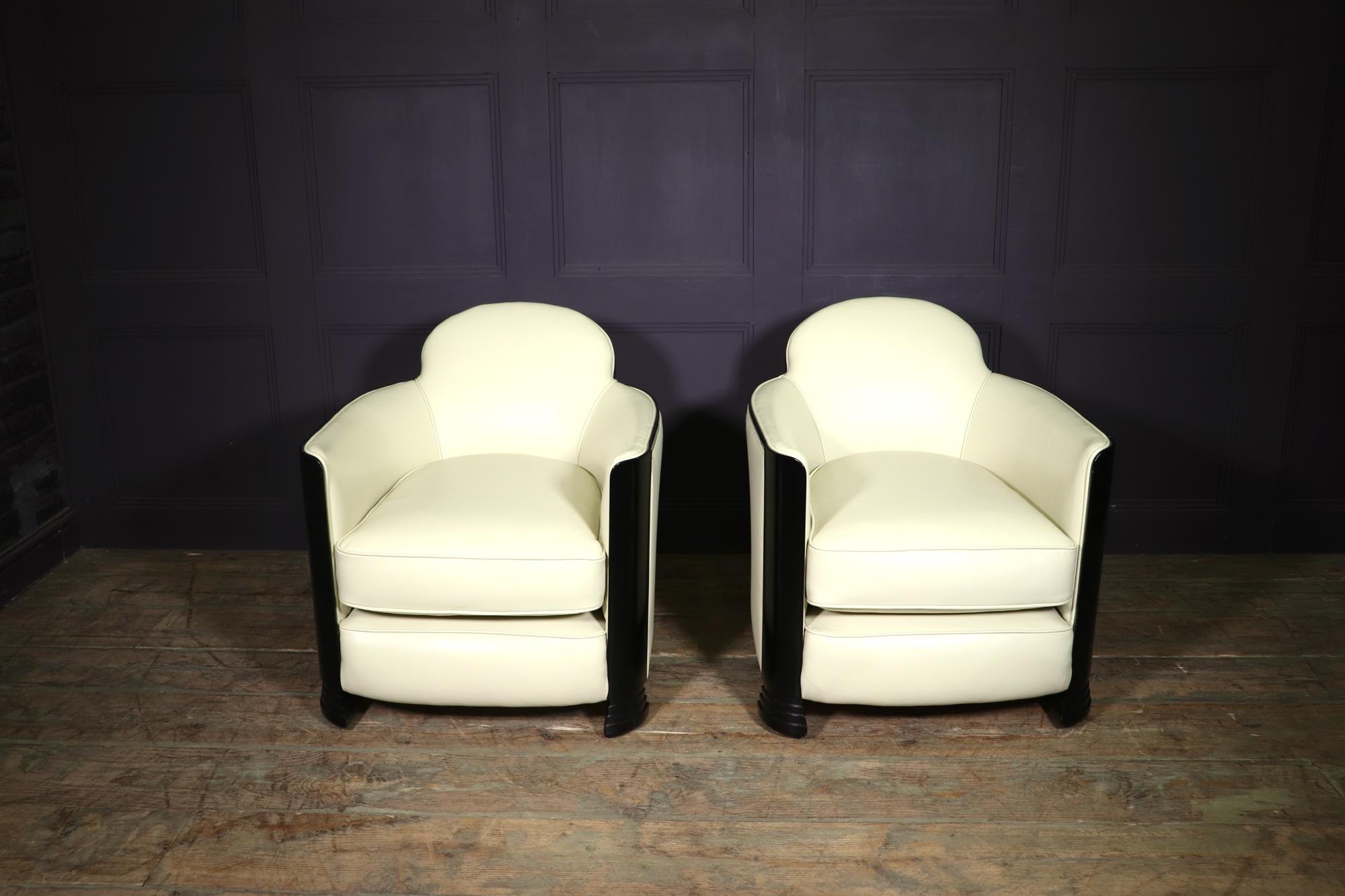 Mid-20th Century Pair of Art Deco Arm Chairs, c1930