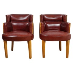 A Pair of Art Deco Armchairs by Harry 
Lou Epstein