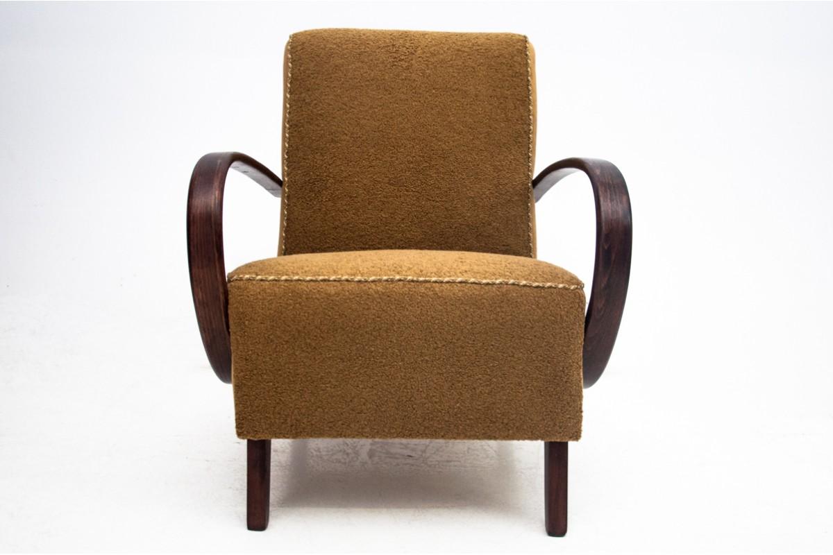 Une paire de fauteuils Art déco de J. Halabala des années 1930, République tchèque. Bon état - En vente à Chorzów, PL