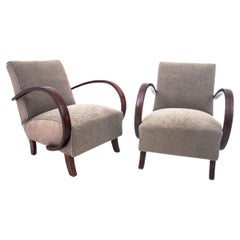 Pair of Art Deco Armchairs by J. Halabala from the 1930s, Czechoslovakia