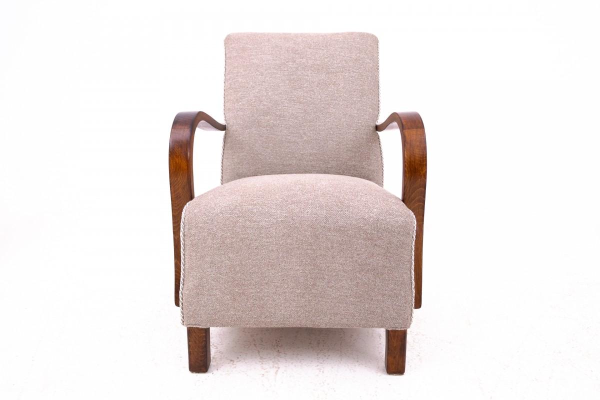 Mid-20th Century A pair of Art Deco armchairs designed by J. Halabala from the 1930s, Czechoslova For Sale