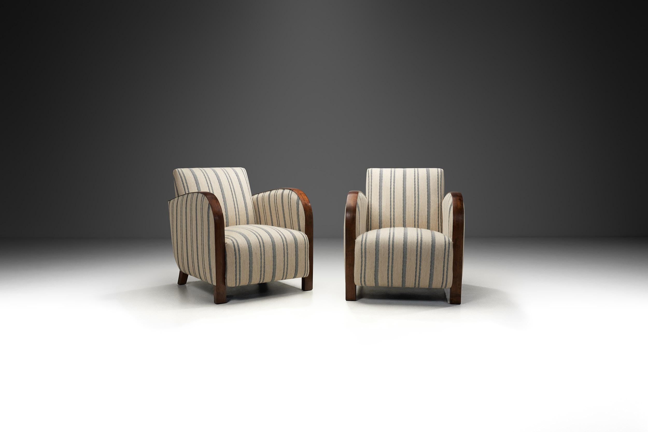 Européen Paire de fauteuils Art déco, Europe, vers 1930