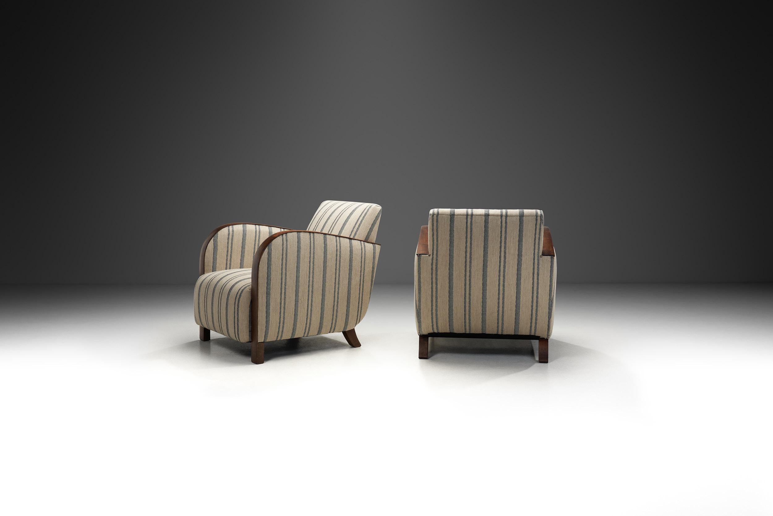 Paire de fauteuils Art déco, Europe, vers 1930 Bon état à Utrecht, NL