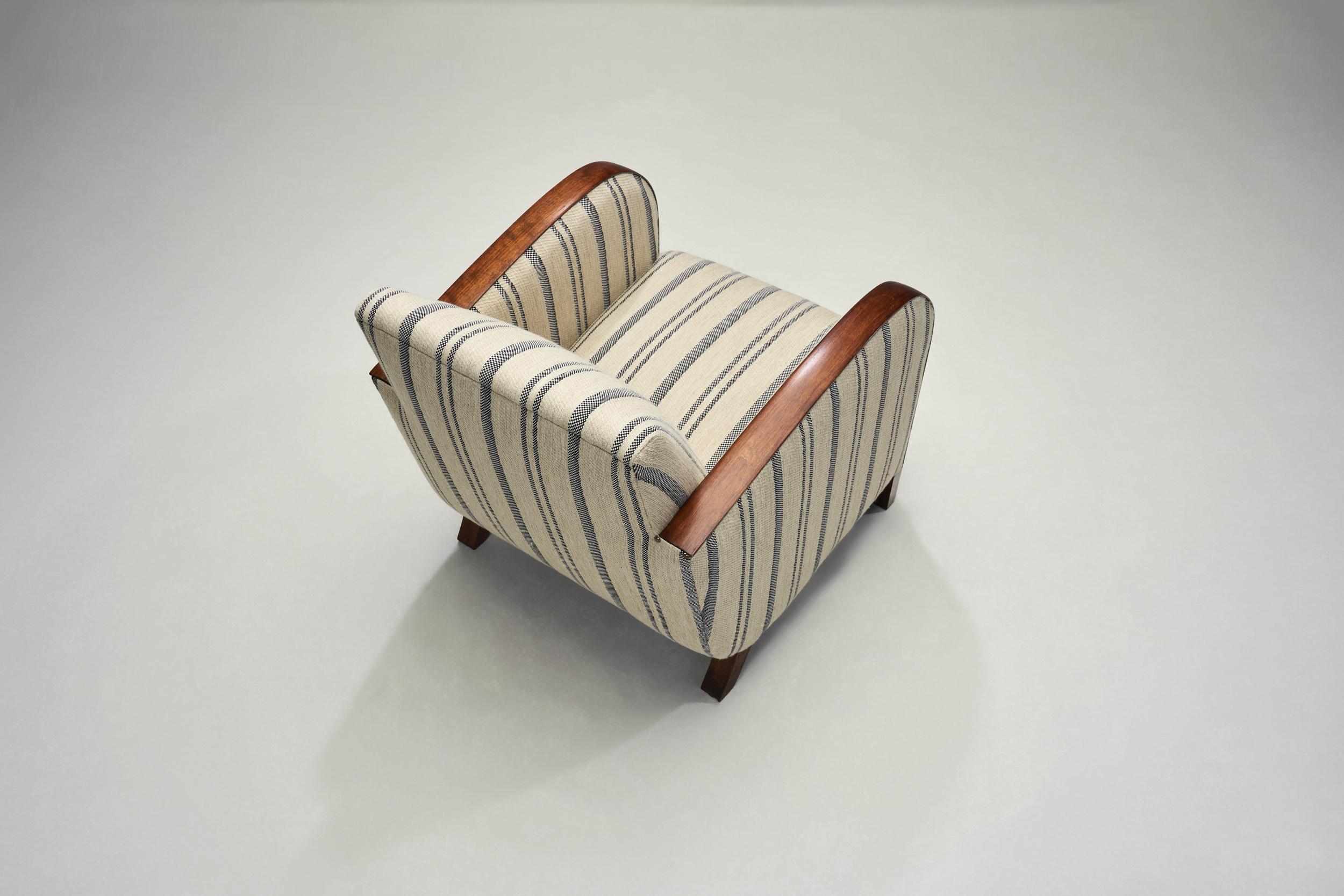 Tissu Paire de fauteuils Art déco, Europe, vers 1930