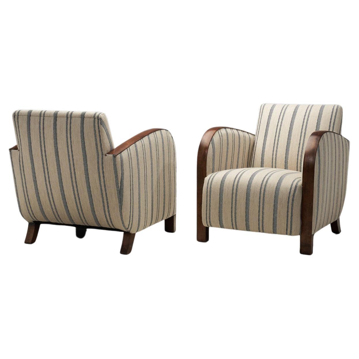 A Pair of Art Deco Armchairs, Europe ca 1930s