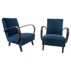 Pair of Art Deco Armchairs, First Half of the 20th Century, Czechoslovakia