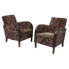 A pair of Art Deco armchairs, first half of the 20th century.