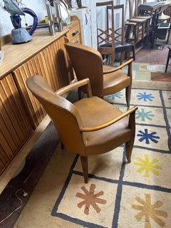 A pair of art deco armchairs