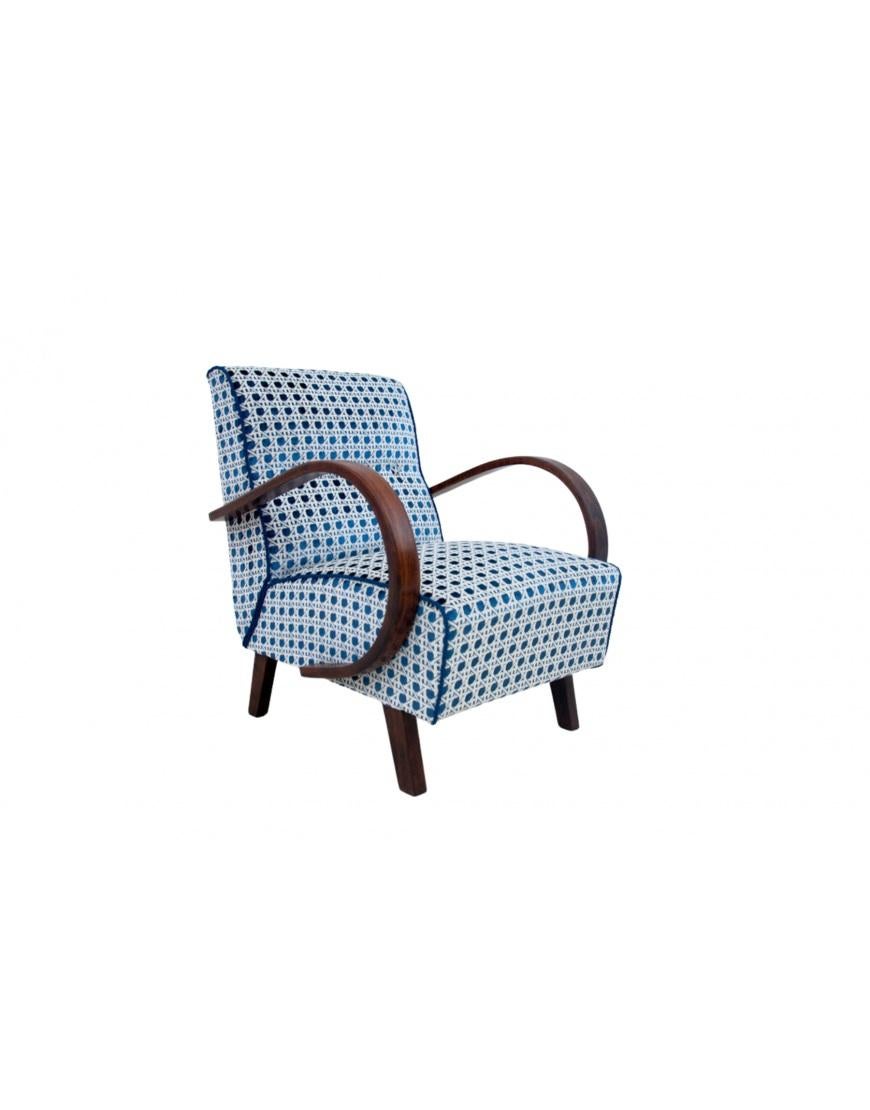 Metà XX secolo A pair of Art Deco armchairs from the 1930s. Armchairs designed by J. Halabala. in vendita