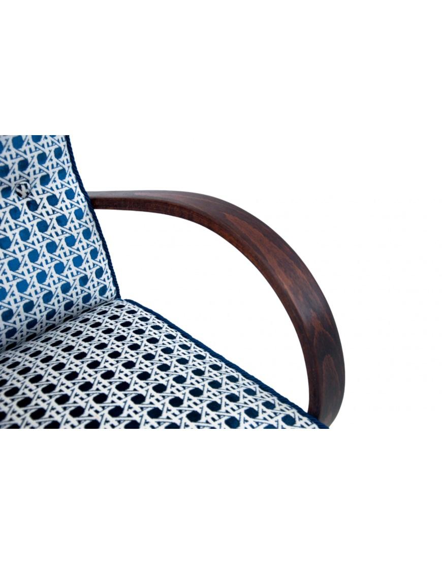 Tessuto A pair of Art Deco armchairs from the 1930s. Armchairs designed by J. Halabala. in vendita