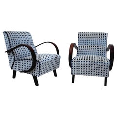 A pair of Art Deco armchairs from the 1930s. Armchairs designed by J. Halabala.