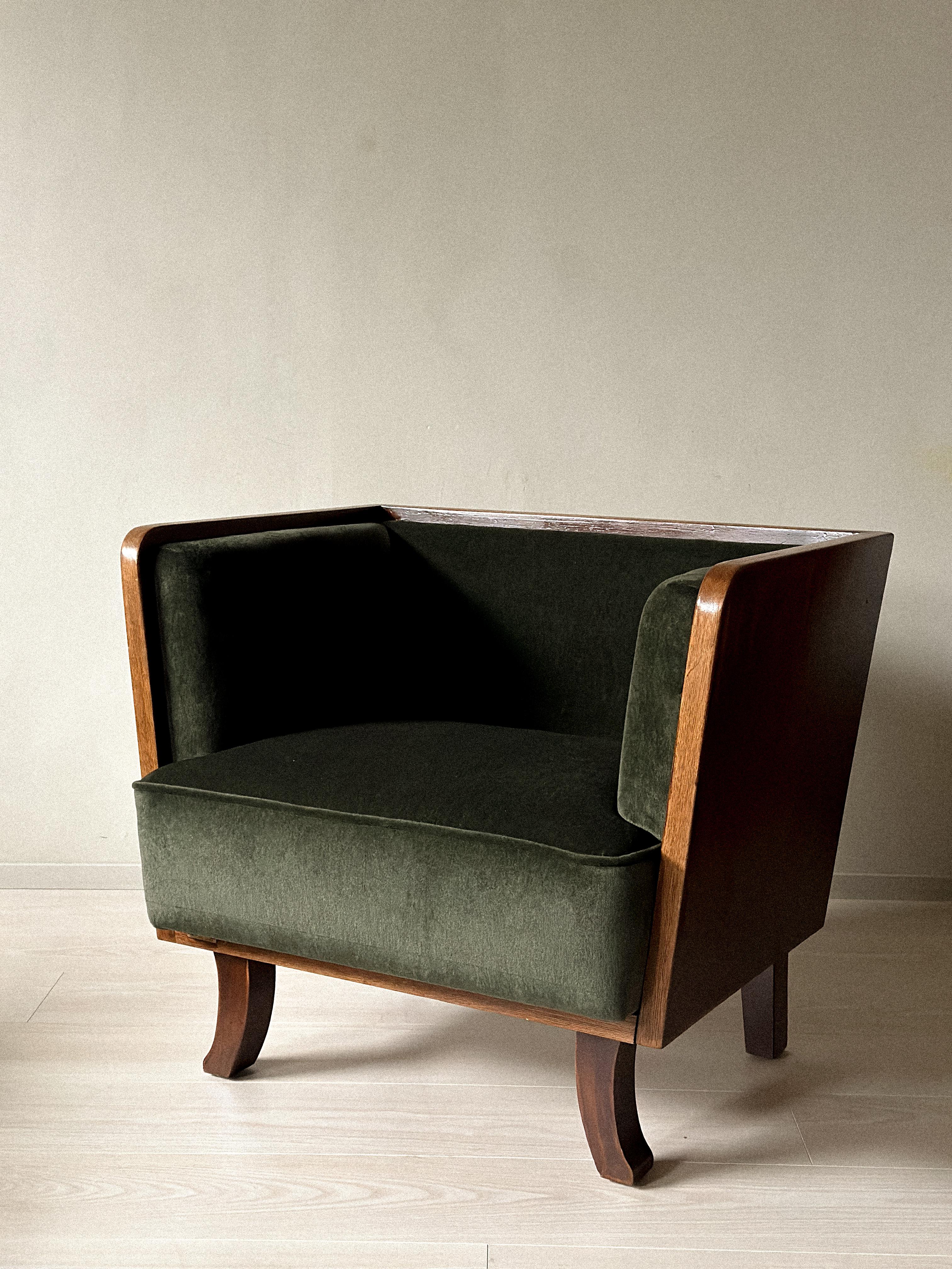 Paire de fauteuils Art Deco en Oak & Greene Greene, Norvège, années 1930 en vente 5