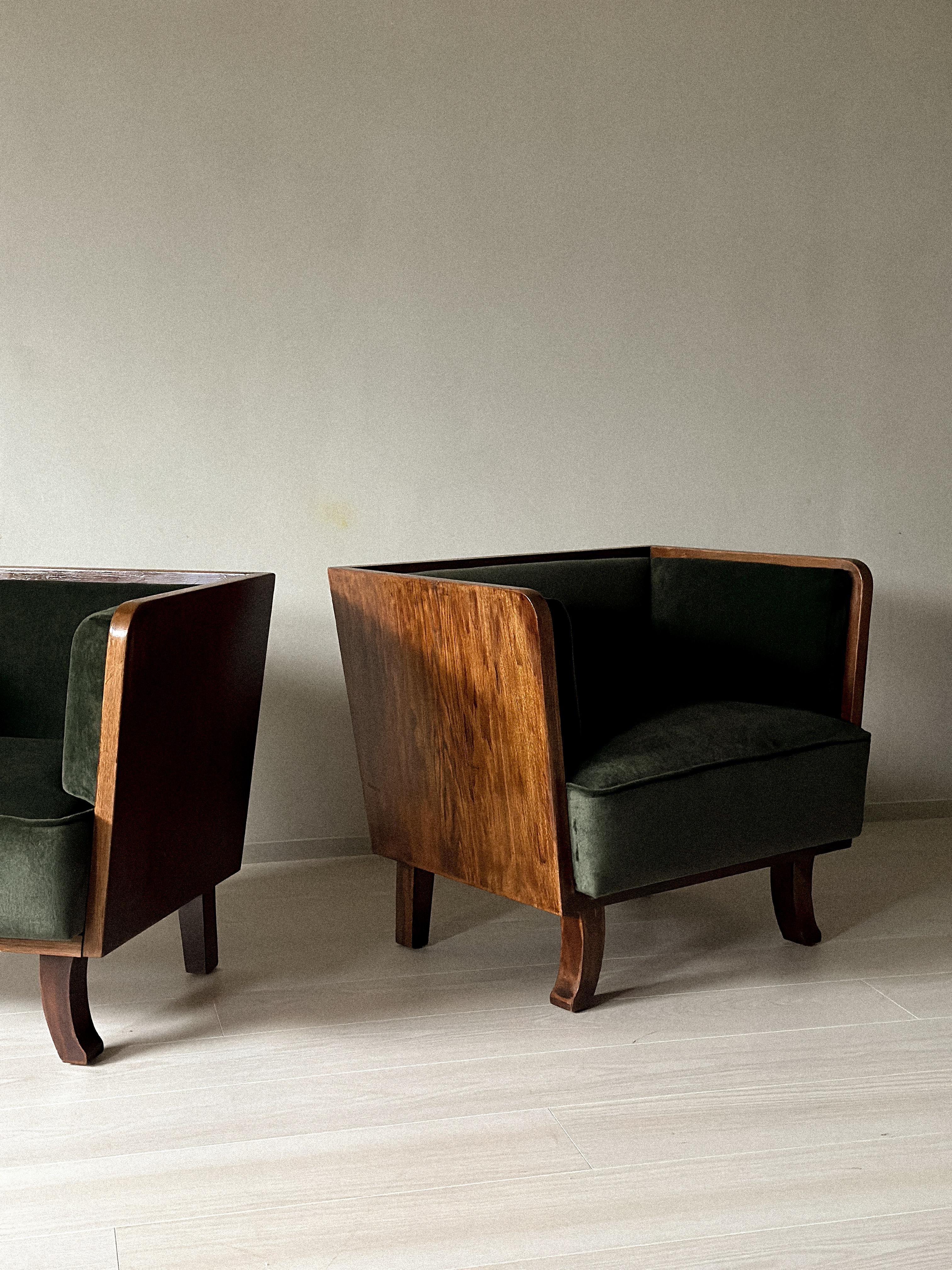 Paire de fauteuils Art Deco en Oak & Greene Greene, Norvège, années 1930 en vente 6