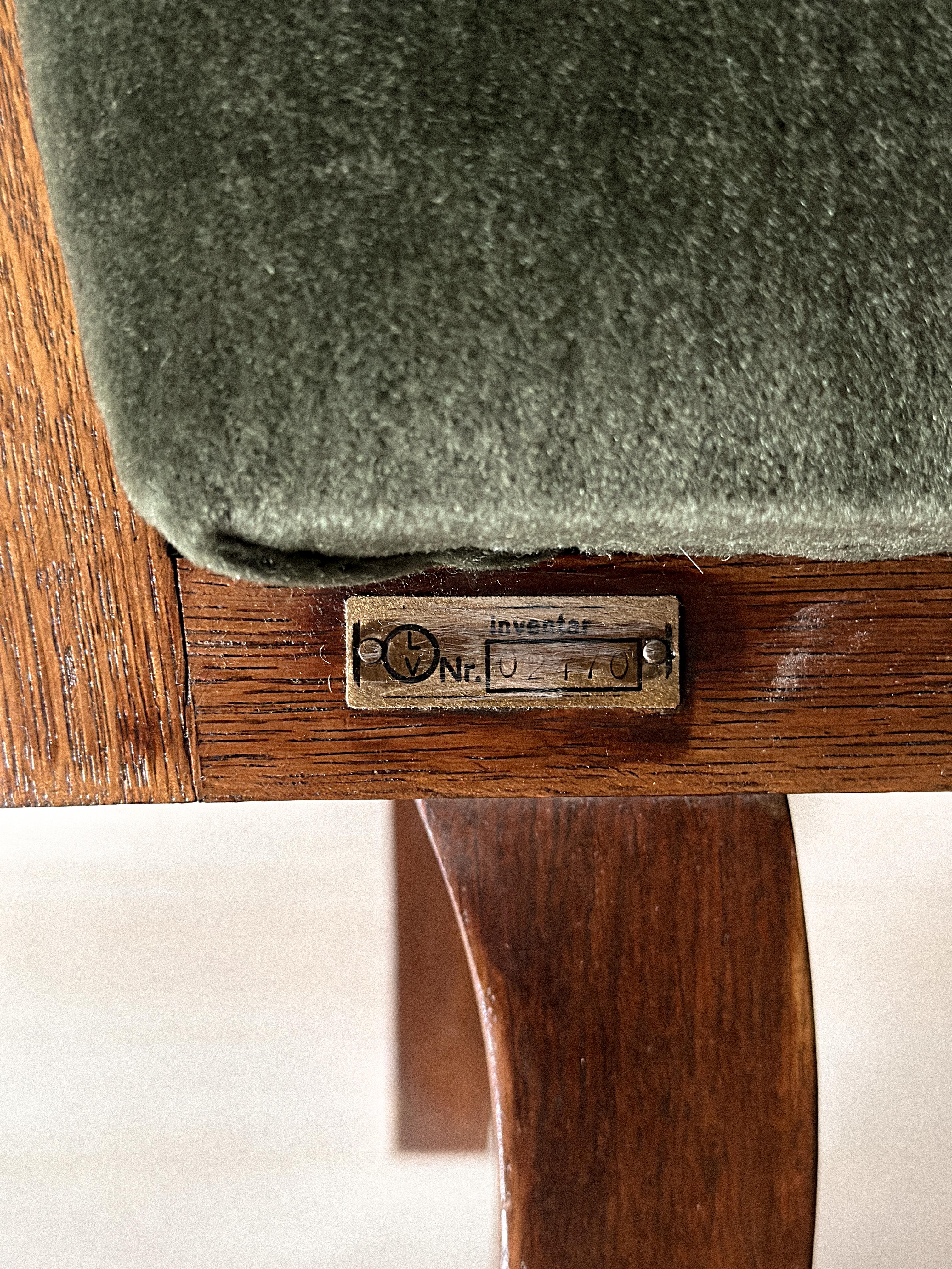 Paire de fauteuils Art Deco en Oak & Greene Greene, Norvège, années 1930 en vente 9