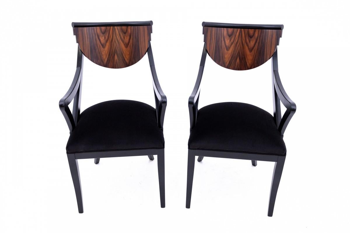 A pair of Art Deco armchairs, Poland, 1950s. After renovation. For Sale 5