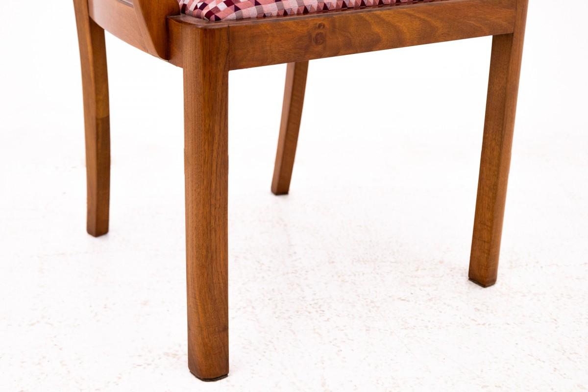 Paire de fauteuils Art déco, Pologne, milieu du 20e siècle. en vente 3