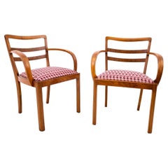 A pair of Art Deco armchairs, Poland, mid-20th century.