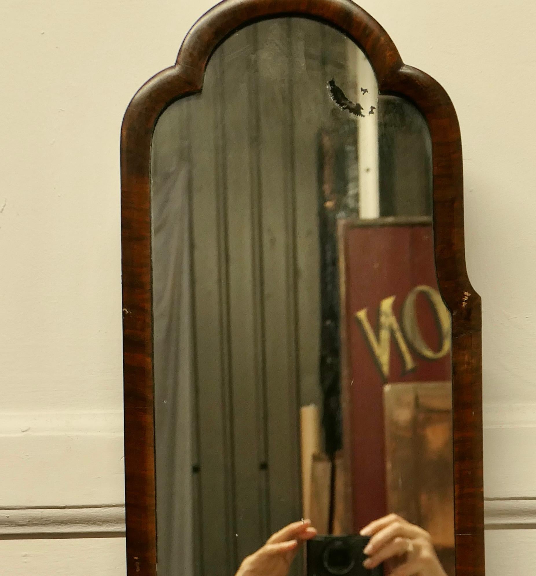 A Pair of Art Deco Asymmetric Walnut Mirrors  A Quirky Pair  In Good Condition In Chillerton, Isle of Wight