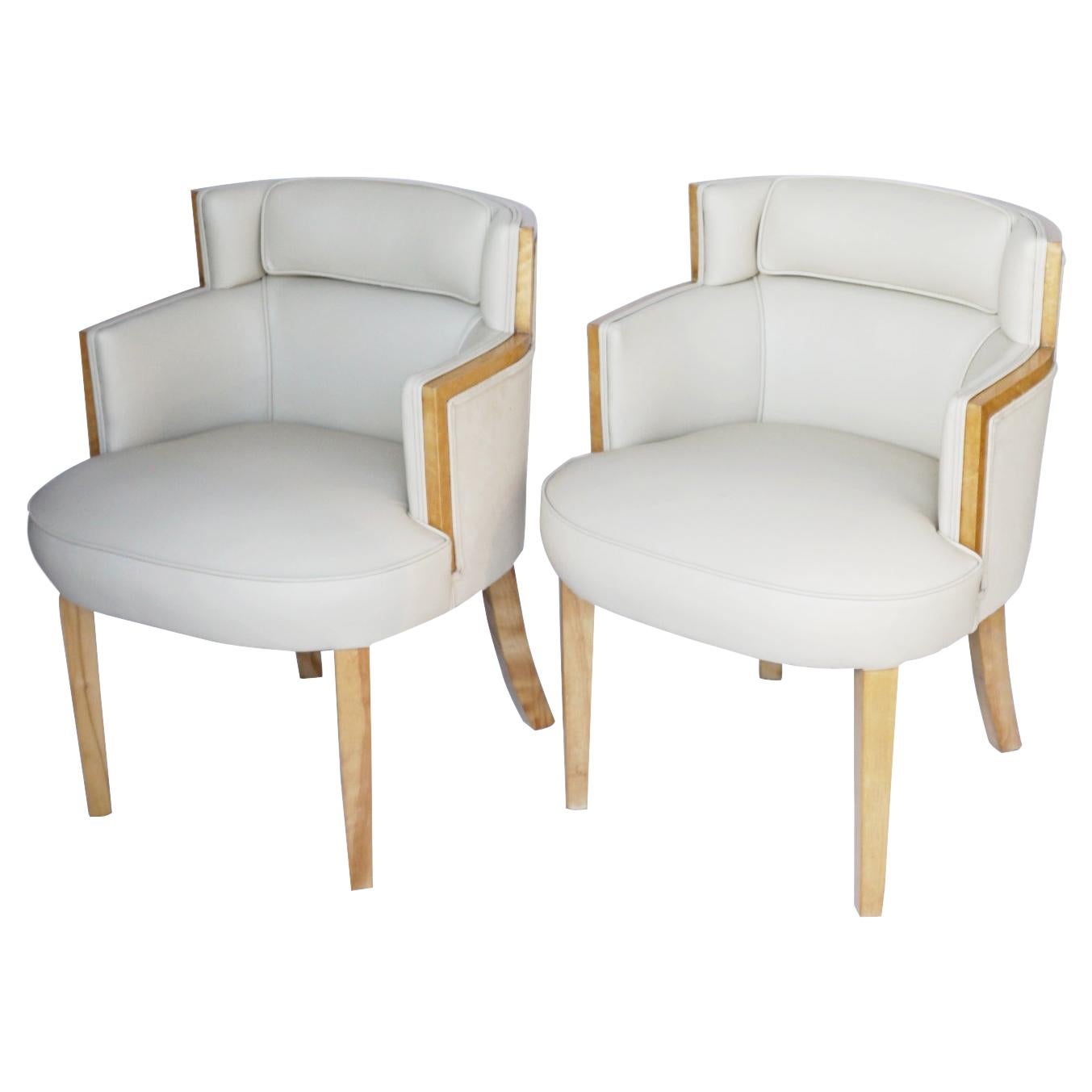 Pair of Art Deco Bankers Chairs English, Circa 1935