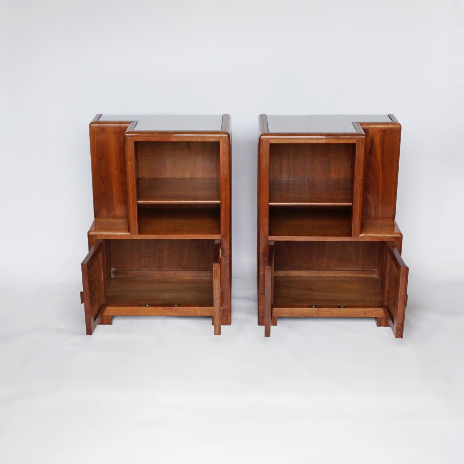 English Pair of Art Deco Bedside Cabinets by Betty Joel