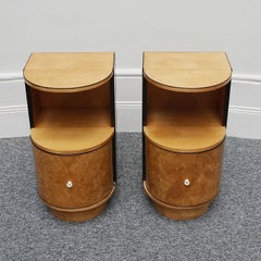 Pair of Art Deco Bedside Cabinets by James Henry Sellers English circa 1930