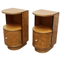 Pair of Art Deco Bedside Cabinets by James Henry Sellers English circa 1930