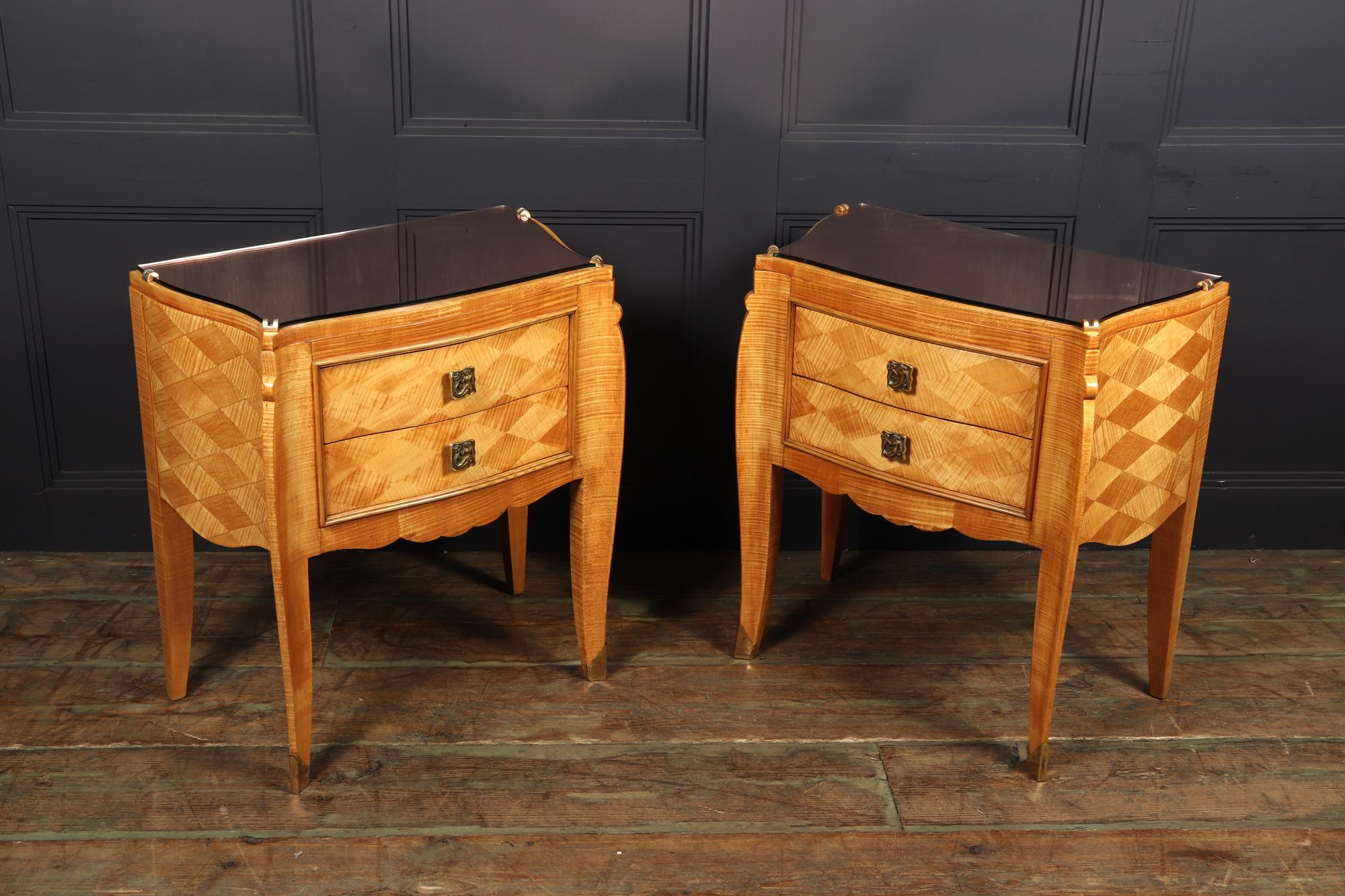 Pair of Art Deco Bedside Chests by Jules Leleu 4