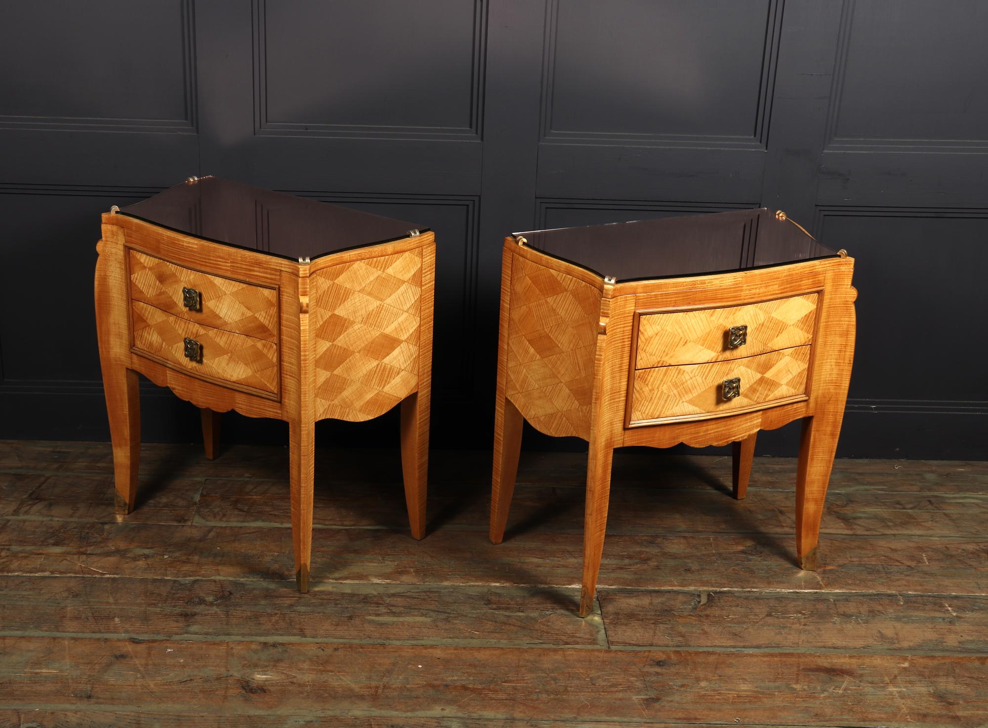 Pair of Art Deco Bedside Chests by Jules Leleu 5